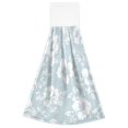 thumbnail image 2 of 2 Bathroom Towels Kitchen Towels 18.2x14In Velcro Hand Wipes Dish Cloths & Dish Towels Washroom Towels Face Towel Hand Wipes Blue White Flower, 2 of 7