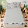 thumbnail image 4 of Erosebridal Goose Zipper Queen Comforter Set with Fitted Sheet and 2 Pillowcases for Girls, Black Bows Zipper Bedding Set, Gray Reversible, 4 of 7