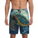 thumbnail image 1 of Balery Surfing Turtle Pantalones cortos de pijama de punto de algodón para hombre con cinturilla y bolsillos-Large, 1 of 6