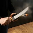 thumbnail image 5 of Viski Stainless Steel Champagne Saber with Wood Handle, Home Bar Gifts, 5 of 7