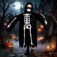 thumbnail image 2 of LIIPEE Kids Halloween Costumes Boys Girls Unisex Capes And Mask Skeleton Fancy Dress Up Clothes,9-12 Years, 2 of 9