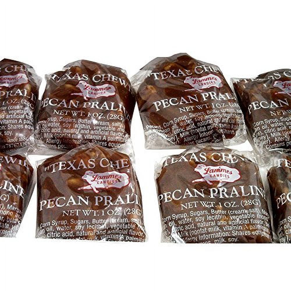 Lammes Texas Chewie Pecan Praline Candy 24 Piece Box - Enjoy Texas ...