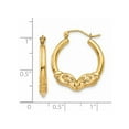 thumbnail image 4 of Real 14kt Yellow Gold Polished Ram Hoop Earrings; for Adults and Teens; for Women and Men, 4 of 4