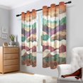 thumbnail image 2 of Yayeee Window Curtains Light Filtering 63"x42" Grommet Panel Pair Home Living Room Decor, Artistic Desert Waves, 2 of 7