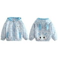 thumbnail image 4 of SILVERCELL Toddler Childrens' Printing Windbreaker Coat for Girls Spring and Autumn Rabbit Embroidery Hooded Jacket 9M-7T, 4 of 6