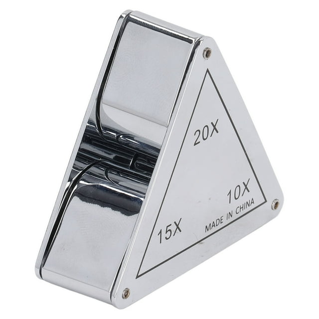 Loupe Magnifier, Portable High Definition 10X 15X 30X Zinc Alloy 3 Lens Loupe For Jewelry Identification