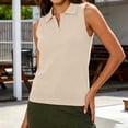 thumbnail image 4 of Posijego Women's V Neck Tank Tops Sleeveless Collared Tank Shirts Athletic Golf Tennis Shirts Casual Dressy Blouses for Women, 4 of 8
