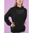 thumbnail image 2 of Live In The Moment Banner Hoodie Women -Image by Shutterstock, Female Small, 2 of 4