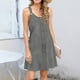 thumbnail image 3 of Camisón de poliéster para mujer, vestido de tirantes con cuello en V y botones para vacaciones de primavera y verano., 3 of 7