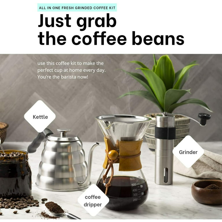 Mitbak Pour Over Coffee Maker Set | Kit Includes 40 oz Gooseneck Kettle with