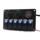 thumbnail image 3 of Panel De Interruptor Basculante Para Barco Marino De 6 Bandas, Panel De Interruptor Led Resistente Al Agua, Pantalla Digital, Puerto Usb Dual Para Coche, Camión, Barco Marino Guardurnaity VI004238-00, 3 of 7