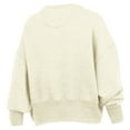 thumbnail image 3 of Women's Pressbox Natural Wisconsin Badgers Oversized Waist-Length Crewneck Sweatshirt, 3 of 3
