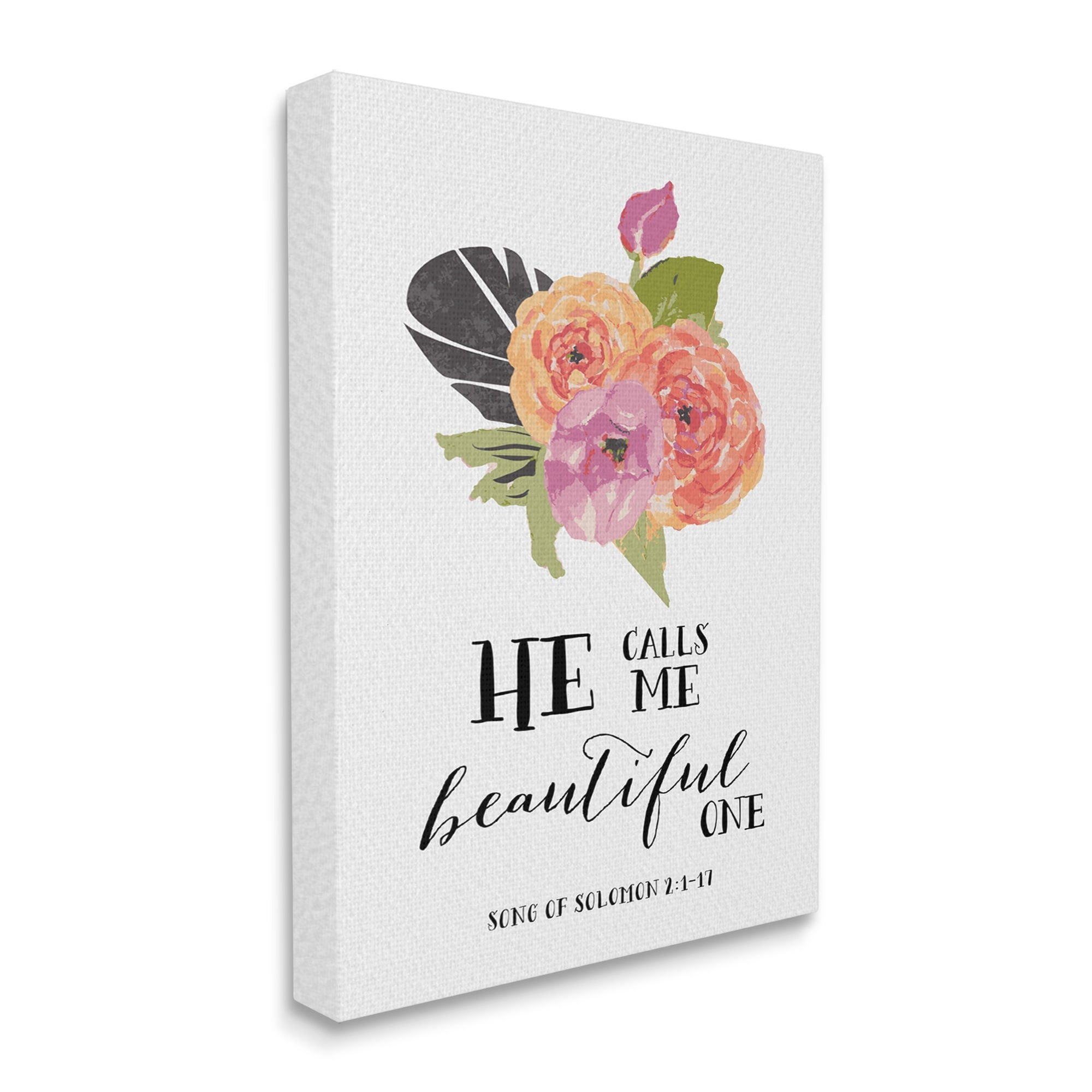 Stupell Industries He Calls Me Beautiful One Spiritual Quote Typography Canvas Wall Art, 24 x 30, Design by Amy Brinkman