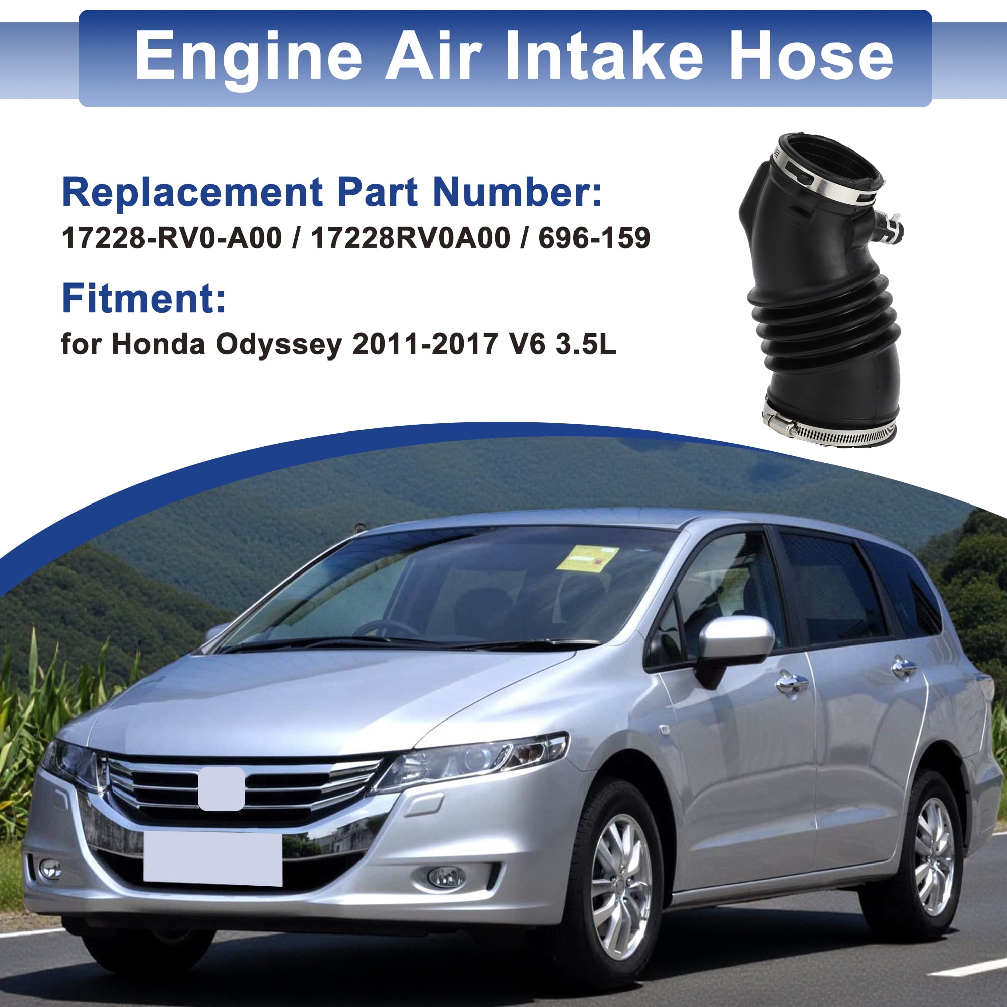 Unique Bargains Air Intake Hose Tube for Honda Odyssey 2011-2017 OE:17228-RV0-A00