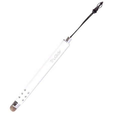 Ipad Tips Lynktec TruGlide Universal Stylus with Microfiber Tip for iPhone, Android, iPad, iPad Air, iPad Mini, smart phone, tablet, and all other touch screen devices (Pearl White with Tether) ()