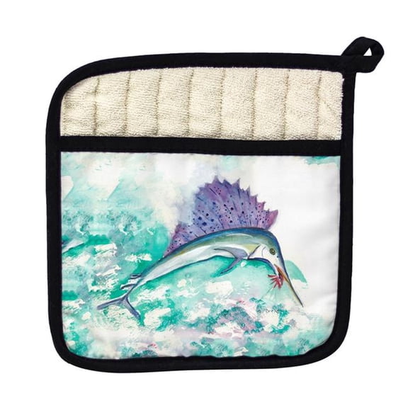 Betsy Drake PT446 Betsys Sailfish Pot Holder