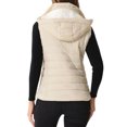 thumbnail image 3 of INSPIRE CHIC Women's Quilted Jacket Sleeveless Fall Winter Hoody Vest, 3 of 6