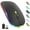 Black, variant on LED Wireless Mouse, Rechargeable Slim Silent Mouse 2.4G Portable Mobile Optical Office Mouse with USB & Type-c Receiver, 3 Adjustable DPI for Notebook, PC, Laptop, Computer, Desktop (Mint Green)