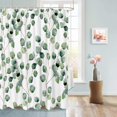 thumbnail image 2 of Eucalyptus Shower Curtain for Bathroom 72 x 72 Inches Fresh Leaf Green Floral Round Leaves Watercolor Vine Branches Waterproof Polyester Curtains with Hooks, 2 of 6