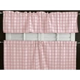 thumbnail image 4 of Poplin Gingham Checkered 2 Piece Window Valance Curtain Set (18 different colors), 4 of 18