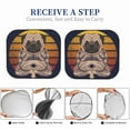 thumbnail image 6 of Haiem Pug Dog Yoga Windshield Sun Shade: Universal Foldable 2-Piece Car Front Window Sunshade - Blocks Uv Rays, And Reduces Heat,Essential Car Accessory Large, 6 of 7