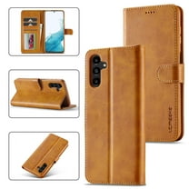 for Samsung Galaxy S25 Flip Wallet Case, Classic Card Slots Kickstand Strong Magnetic Premium PU Leather Drop Protective Shockproof Phone Case for Samsung Galaxy S25, Yellow