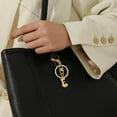 thumbnail image 5 of Gold Bubble Initial Keychain for Women  Personalized Alphabet Letter Handbag Charm, 5 of 8
