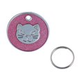 thumbnail image 6 of SPRING PARK New Metal Cat Print Pet Pendant Collar Accessories Cat Dog Key Tag ID Key Ring Pendant, 6 of 7