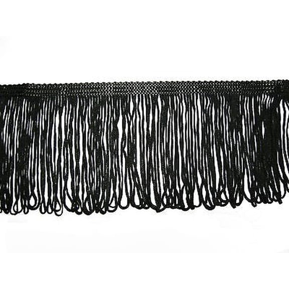 Lily 2" 3" 4" Pick Black Dance Costume Supplies Rayon Chainette Fringe Trim