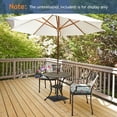 thumbnail image 4 of Topbuy 20” x 20” Patio Umbrella Base 35 LBS Heavy Duty Square Umbrella Stand for Courtyard, Poolside, Garden, Black, 4 of 10