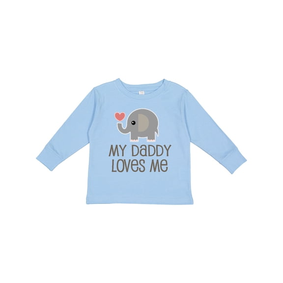 Inktastic My Daddy Loves Me Boys or Girls Long Sleeve Toddler T-Shirt