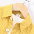 thumbnail image 5 of Baby Boys Summer Casual Outfit Sets Laple Short Sleeve Button-Down Shirt Top and Shorts Set Toddler Boy Cute Clothes, 5 of 6
