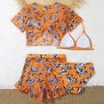 thumbnail image 3 of Toddler Girl Swimsuit Bikini Sets With Tropical Flower Print Cover Up 4 Piece Swimsuits Toddler Girls Swimsuit,8-9 Years, 3 of 5