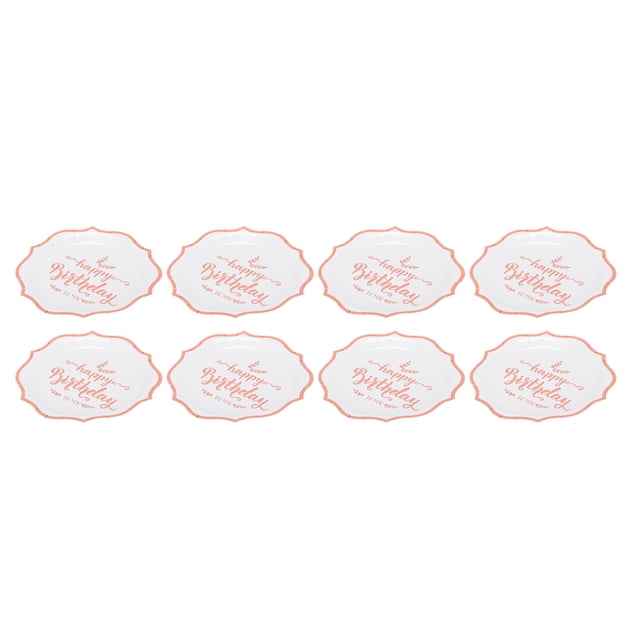 Vajilla de cumpleaos Platos de cumpleaos Platos de papel Tazas de feliz cumpleaos Platos de fiesta de oro rosa Suministros de fiesta de cumpleaosArtAndCraft Fyydes Descripción de la referencia