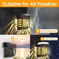 thumbnail image 3 of Solar Powered Garden Lights, 4 Pack Solar Fence Lights Outdoor Wall Lights IP54 Waterproof Decorative Outdoor Solar Light for Patio, Paths AUTO ON/OFF [Energy Class A+++], 3 of 5
