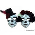 thumbnail image 3 of Day of the Dead Half Mask - Female - Costume Accessory - Adult Teen, 3 of 3