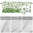 thumbnail image 4 of Curtain Valance for Windows, St. Patrick's Day Fallen Shamrock Kitchen Valances Rod Pocket Short Curtains, Green Leaves Window Valance for Bedroom Bathroom Living room 42x18in, 4 of 9