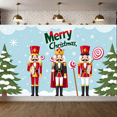 thumbnail image 5 of Nutcracker Theme Christmas Banner Decorative Snow Scene Winter Soldier Holiday for Festive Party Indoor Outdoor Decoration, 5 of 9