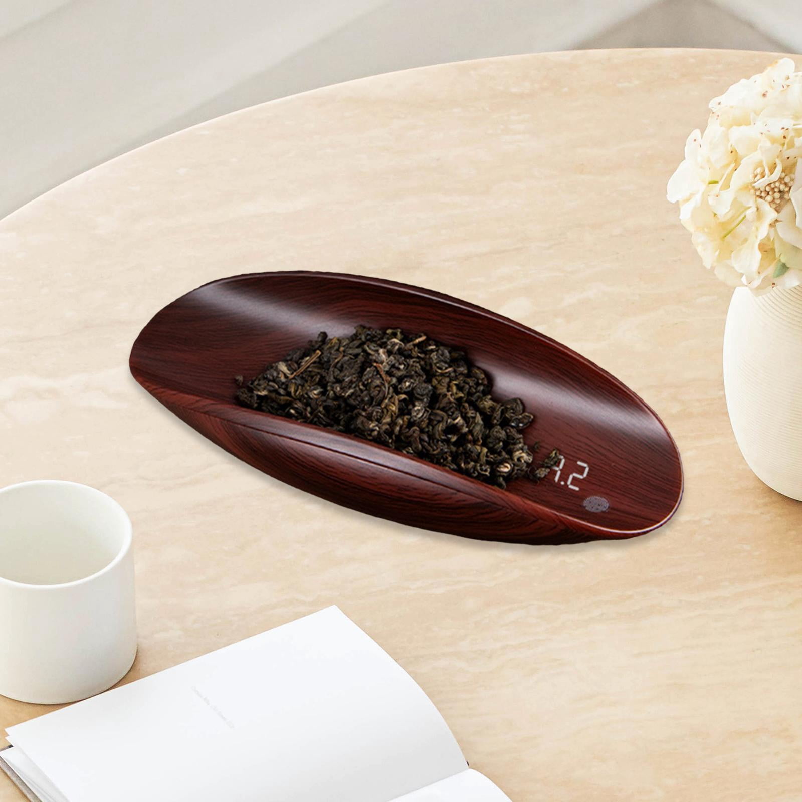 Esquirla Coffee Weighing Scale Wood Electronic Tea Scale Tea Leaves Scale Food Scale Kitchen Scale Digital Scale Grams Tea Room Office Deep Red