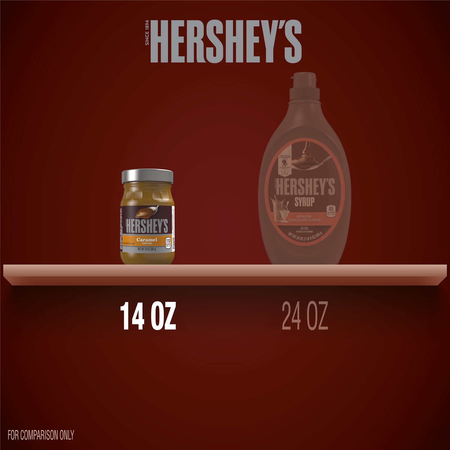 (3 pack) Hershey's Caramel Sauce Ice Cream Topping, Jar 14 oz