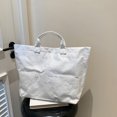 thumbnail image 5 of Pvc Tote Bag for Women, Large Tote Purse, Letter Print Design, Solid Color, for Work, Beach, and Shopping, White, by FAJHHA, 5 of 8
