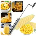 thumbnail image 5 of Qnjujn Stainless Steel Corn Peeler - Safe Push-Down Design, Rust-Proof - Kitchen Tool for Removing Kernels from Cob, Easy Clean, Home & Restaurant Use, 5 of 7