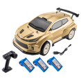 thumbnail image 2 of Coche de carreras RC de drifting a escala 1:12 con faros delanteros y control remoto giroscópico mini. Tres baterías de oro, 2 of 9