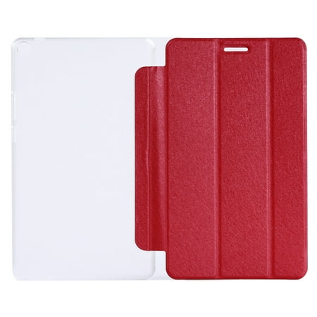 Ultra-Slim Stand Tri-fold Smart Case Shockproof Compact Cover for Huawei MediaPad T3 8.0 Inch (Red)