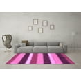 thumbnail image 3 of Ahgly Company Machine Washable Indoor Square Abstract Purple Modern Area Rugs, 6' Square, 3 of 4