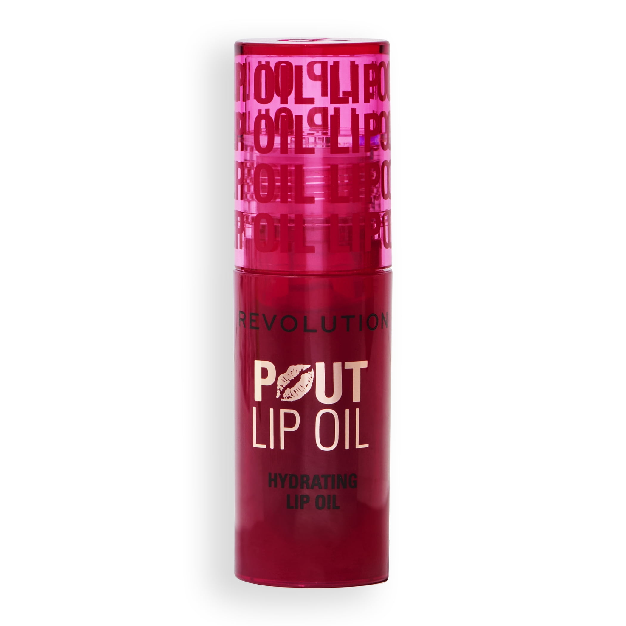 Revolution Pout High-Shine Lip Oil with Vitamin E, Cherry Red