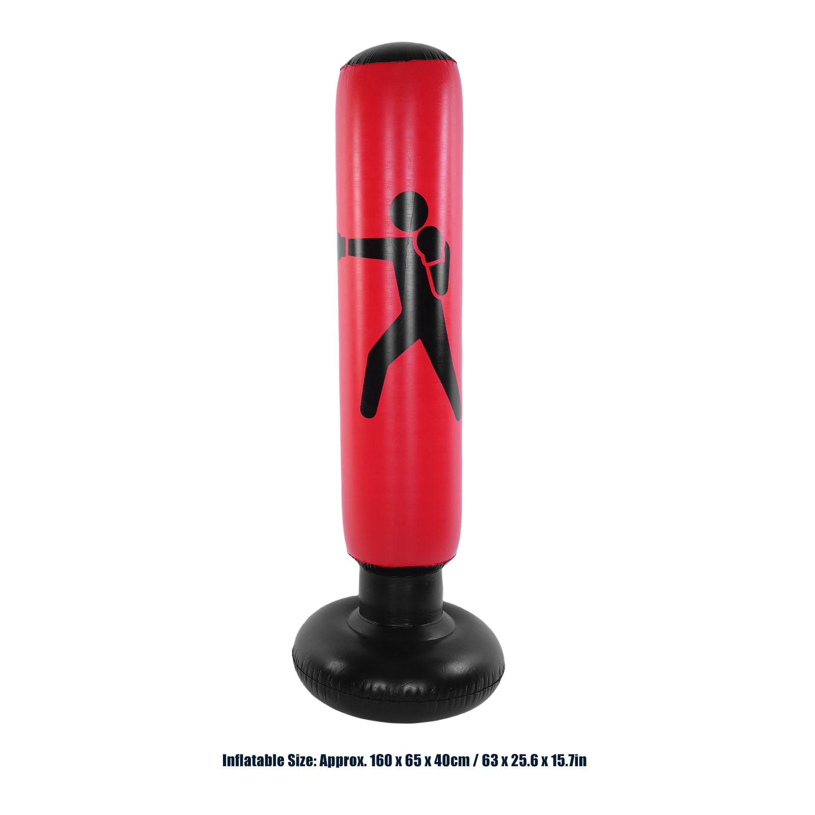 63 Inch Inflatable Boxing Pole, Thickened PVC Punching Bag for Kids Adults, Standing Kickboxing Column with Water Sand Base for Karate Taekwondo MMA Training