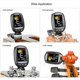 thumbnail image 3 of SWIFF A3-CS Rotatable Clip-on Tuner LCD Colorful Display Supports Vibration & Microphone Tuning for Chromatic Guitar Bass Ukulele Violin, 3 of 4