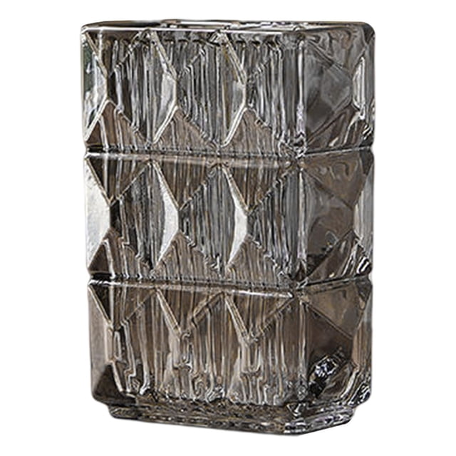 Jarrón de cristal para plantas hidropónicas, macetas, adornos florales y jardineras. Gris 18cm