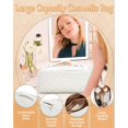 thumbnail image 3 of Make up Bag Travel Toiletry Bag Cosmetic Bags for Women Makeup Bag Organizer Pouch Case Beige Large Capacity Cosmetic Travel Bathroom Bag for Traveling With Compartment Easy Access, 3 of 6